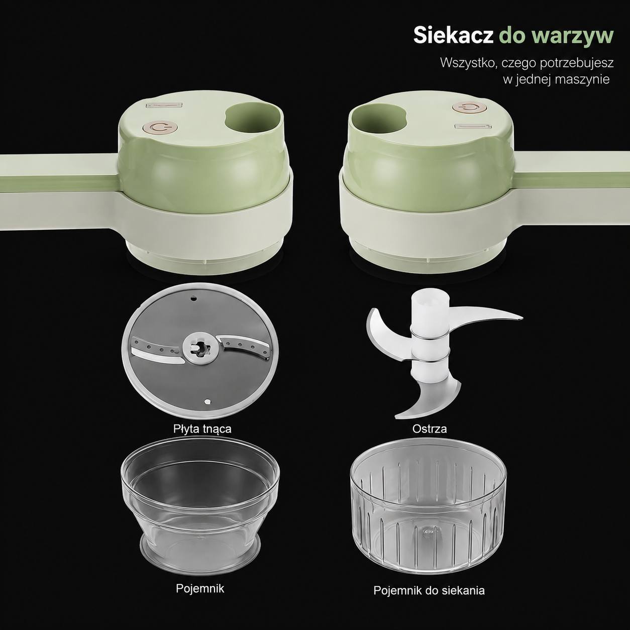 VeglioClean - Elektryczny siekacz do warzyw i czosnku